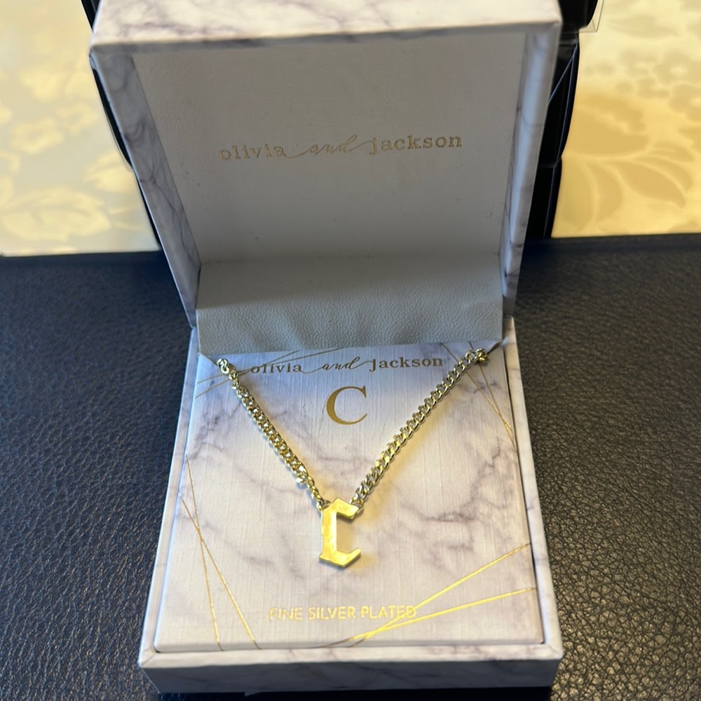 Olivia and Jackson “C” Initial Pendant Necklace